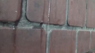 NipponPissTV.com - Japanese amateur drenches staircase with her hot piss outdoors