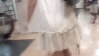 NipponPissTV.com - Japanese amateur drenches staircase with her hot piss outdoors