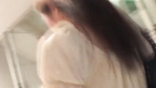 NipponPissTV.com - Japanese amateur drenches staircase with her hot piss outdoors