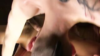 Lucius Cross who has a wide mouth willingly cater to my large dongs needs