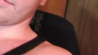 MenWithFur.com - Hairy cock lover sniffing his armpits while stroking solo