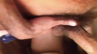 Lovely Kaye gets to devour the big dick of the bearded hottie in his house