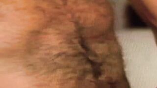 Lovely Kaye gets to devour the big dick of the bearded hottie in his house