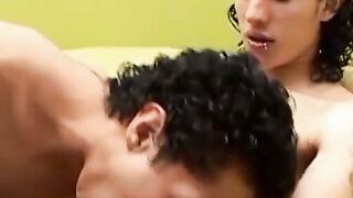OTBXXX.com - Long-haired Latino twink enjoys bareback fucking boyfriend's sweet ass u