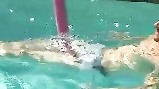 TwinkUndie.com - Zack and Mike's poolside uncut cock jack off session