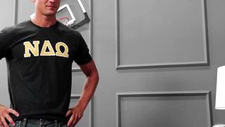 Brandon Anderson starts ramming  Elliot Finn before two other frat members join them