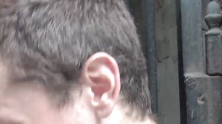Sensual guy Uber became a slave to intense ass pounding from two horny strangers