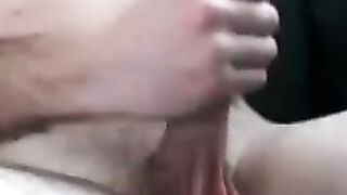 Solo car jerking off amateur tattooed twink in the back