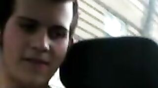 Solo car jerking off amateur tattooed twink in the back