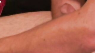 Bald mature man solo masturbates and uses dildo on his ass