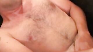 Bald mature man solo masturbates and uses dildo on his ass