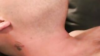 Bald mature man solo masturbates and uses dildo on his ass