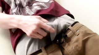 Sean Johansen is back to show his straight dick once again