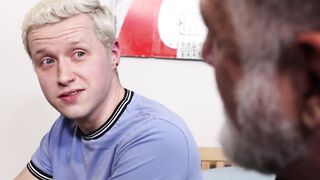 HotFamilyPorn.com - Blond gay banged hard by bearded jock stepdad in room