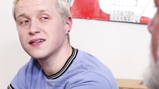 HotFamilyPorn.com - Blond gay banged hard by bearded jock stepdad in room