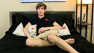 Young emo guy answers questions and fucks his own asshole