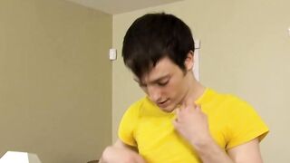 Solo masturbation and cumming with twink Jesse Jordan