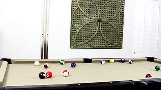 Twinks end up barebacking after playing pool turns them on