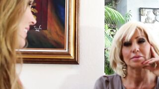 SensualMomma.com - Naughty stepmom's feast on blond pussy and scissoring delight