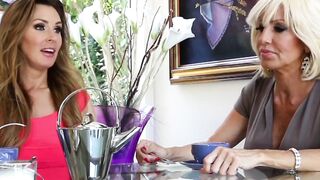 SensualMomma.com - Naughty stepmom's feast on blond pussy and scissoring delight