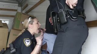 Big dicked offender drills big booty cops to escape jailtime