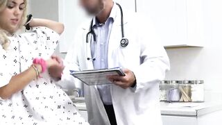Nurse Athena Anderson eats Lilith Graces pussy while the pervy doctor fucks them both
