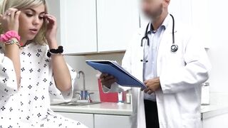 Nurse Athena Anderson eats Lilith Graces pussy while the pervy doctor fucks them both