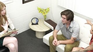 Athena Anderson brings her stepson to see therapist Dr Sonia Harcourt to resolve some