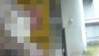 NipponPissTV.com - Nerdy Asian cocktease kneels for pissing behind tree outdoors