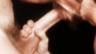 RetroDudes.com - Hairy homo takes lover's freakishly long raw cock