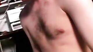 Straight guys take turns groping and fondling the same girl in a wild threesome