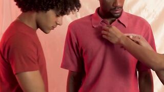 SayUncleNetwork.com - Two gays worship a big black cock before interracial raw drilli