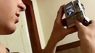 Str8Thugs.com - Three horny guys in a group jerk-off session, stroking their hard coc