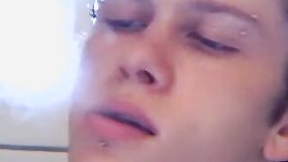 Hot Ian Madrox was caught smoking and jacking off in the bathroom