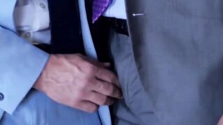 PlayingMen.com - Businessman pounding partner's tight wet butt hole hard with deep th