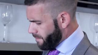 PlayingMen.com - Businessman pounding partner's tight wet butt hole hard with deep th