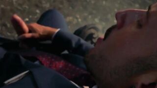 PlayingMen.com - Stripper jock enjoys a passionate drilling from businessman with int