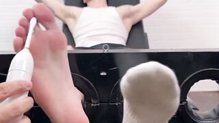Skinny Chance endured his ticklishness in tickle torment by the master