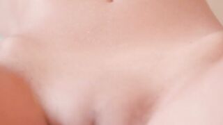 Horny blonde Katy J moves her fingers mesmerizingly across her extraordinary body