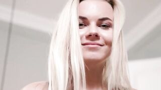 Horny blonde Katy J moves her fingers mesmerizingly across her extraordinary body