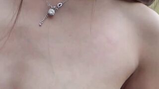 Cute Japanese teen squirts while fingered in public