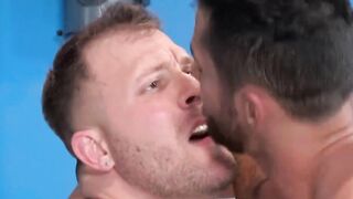 FalconsXXX.com - Big muscular hunk with a strong dick raw fucks another hunk hard