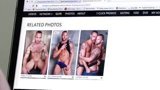 GayOver30.com - Adorable hunks Derek and Dolf have a steamy bathroom fucking session