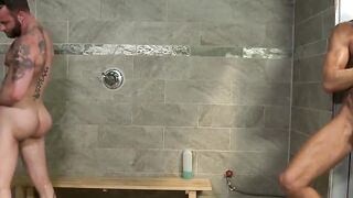 GayOver30.com - Adorable hunks Derek and Dolf have a steamy bathroom fucking session