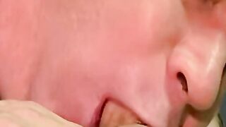 Cute young amateur dick sucked by chubby pervert