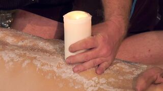 Bound slave Casper Ellis endures wax torment and choking
