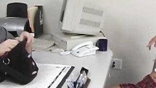 Teen schoolgirl has a dicksucking meeting in principals office