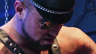 CentralFisting.com - Bound handsome submissive homosexual receives a mouth creampie