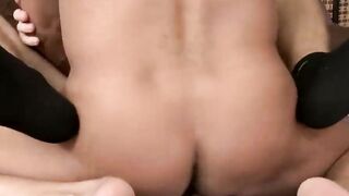 MaleIcons.com - Horny Stepdad and hot twink love anal fuck on the hotel bed with pass