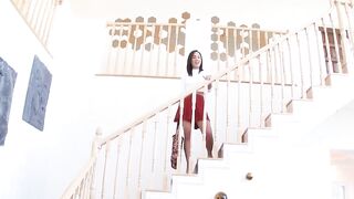 BangbrosPassword.com - Gorgeous brunette babe in high heels sucks and fucks like a pr